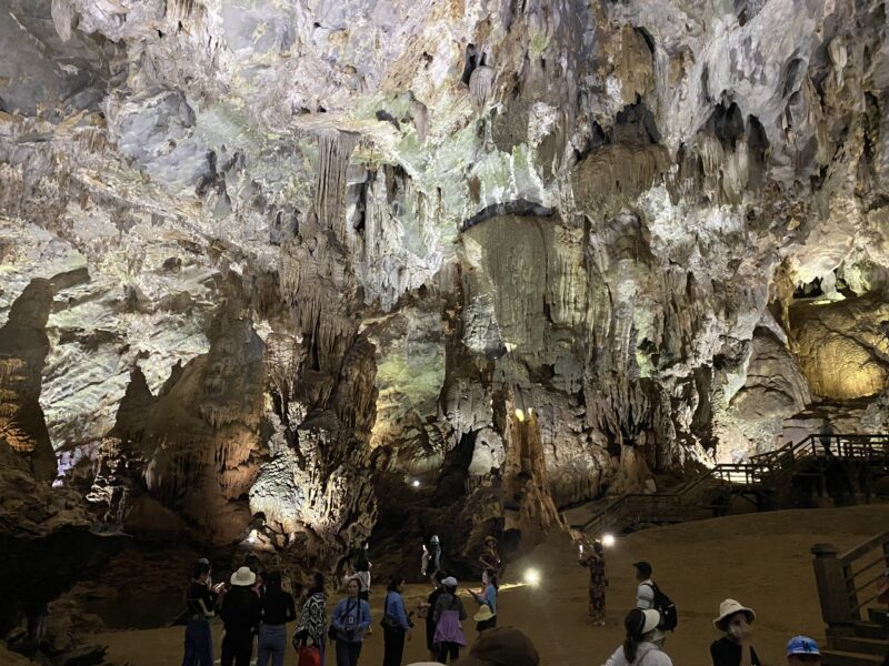 Stalactites inside Phong Nha Cave