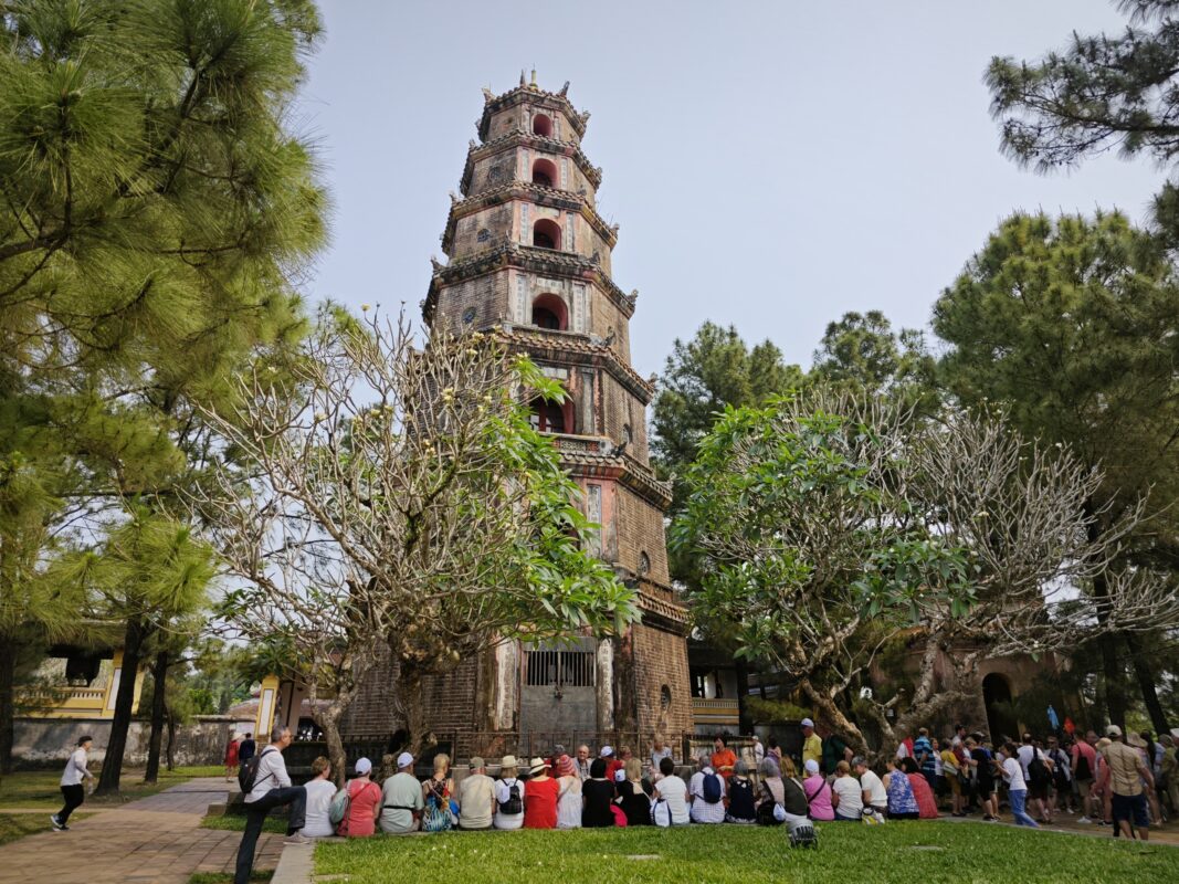 Phuoc Duyen Tower (a symbolic architecture of Thien Mu Pagoda)