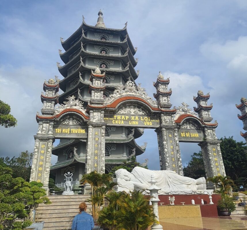 Relic tower inside Linh Ung Pagoda Son Tra (Monkey Mountain)