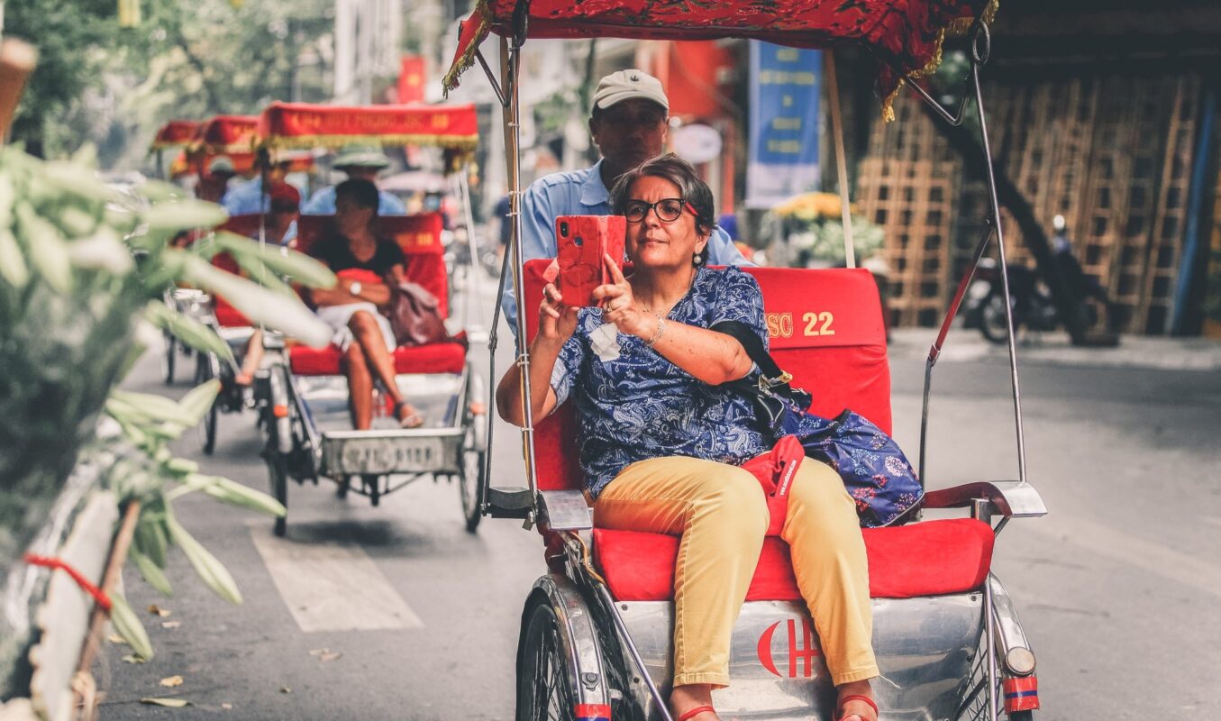 Tourists experience cyclo around Hue