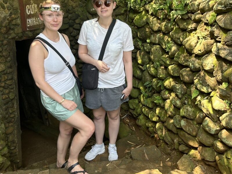 Tourists on the trip to DMZ by Private Car and visit the Vinh Moc Tunnels