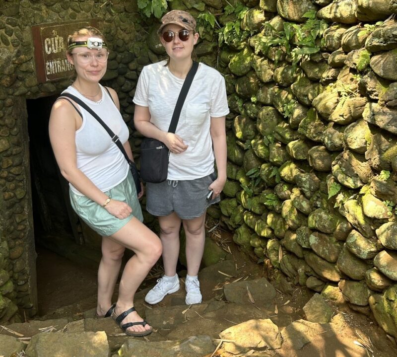 Tourists on the trip to DMZ by Private Car and visit the Vinh Moc Tunnels