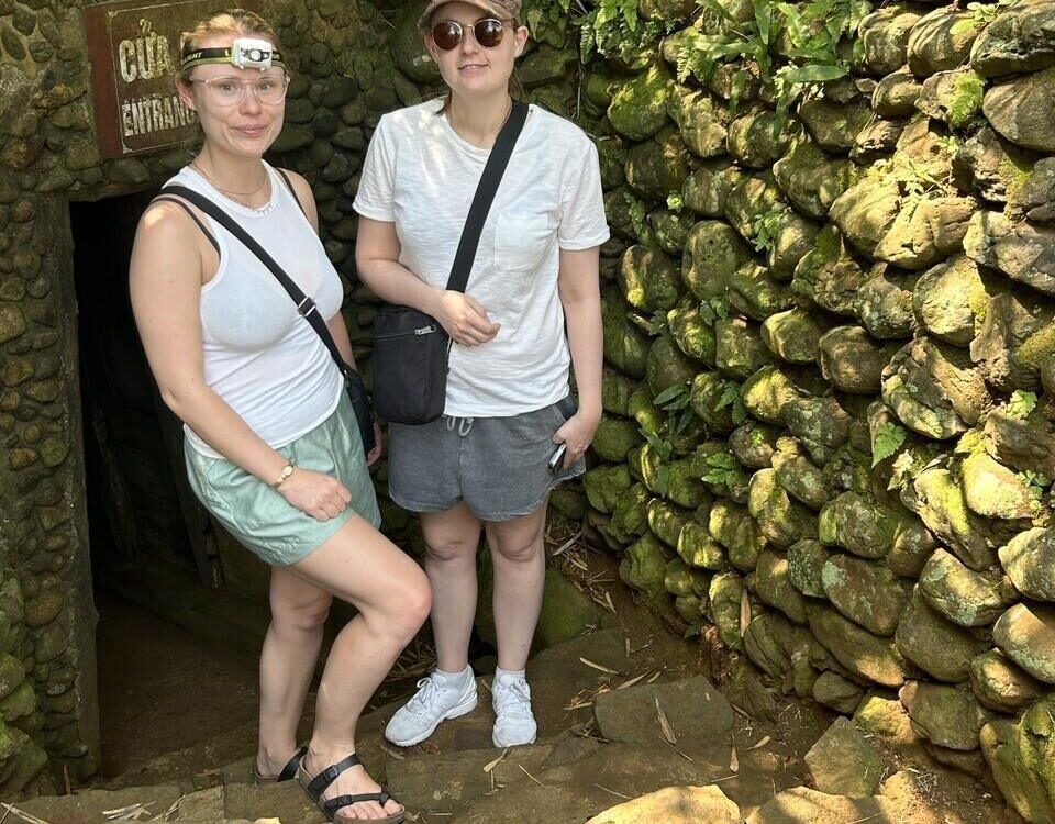 Tourists on the trip to DMZ by Private Car and visit the Vinh Moc Tunnels